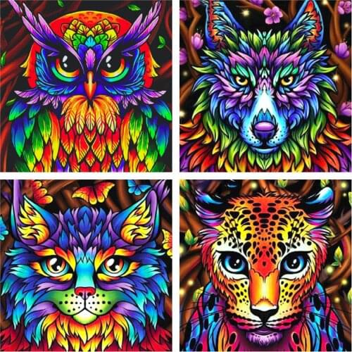 Wholesale diamond painting 5D crystal diamond painting home decoration animal owl wolf series 5D diamond painting