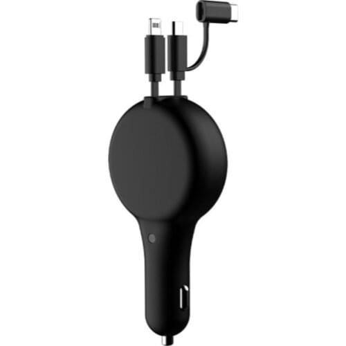 2020 Flexible Car Charger Quick 3.0 PD Fast Charge For Iphone Android Type C Interface Auto Electronics Accessories Mini Charger