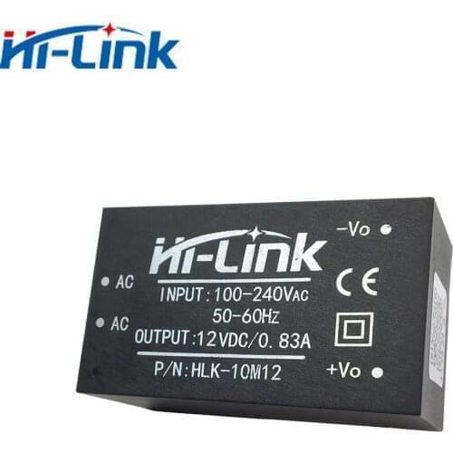 Free shipping Hi-Link new 2pcs 220v 12V 10W AC DC isolated intelligent household compact switching mini power supply module
