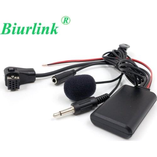 Biurlink Car Radio 3.5MM Audio Jack Wireless Bluetooth 5.0 Microphone AUX Input Adapter Cable For Pioneer 11Pin IP-BUS IN Port