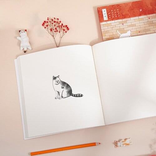 1pcs Stationery Hand-painted Retro Style Blank Paper Doodle Drawing Sketchbook Thick Notebook for Students