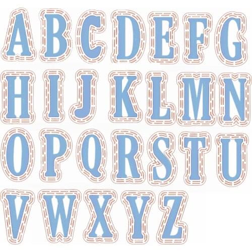 A Whole Set Of A-Z Alphabets 26 Letters Die Cuts+Plastic Stencils For DIY Scrapbooking Decoration New 2019 Embossed Crafts Cards