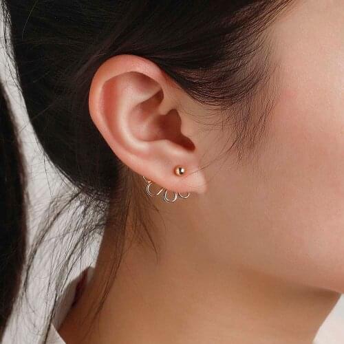 CHENGXUN Fashion Piercing Flower Stud Earrings for Women Girls Boho Earring Minimal Accessories Boucle D'oreille Femme