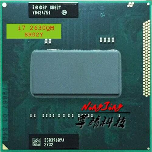 Intel Core i7-2630QM i7 2630QM SR02Y 2.0 GHz Quad-Core Eight-Thread CPU Processor 6M 45W Socket G2 / rPGA988B