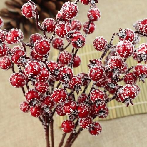 Christmas Berry Artificial Pine Cone For Christmas Decoration Fake Flower Artificial Pine Tree Branch DIY Home Party Decor