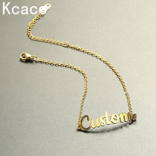 Customized Name Bracelet Women Kids Gold Silver Color Stainless Steel Adjustable Arabic Letter Bracelets Gifts Wholesale Jewelr