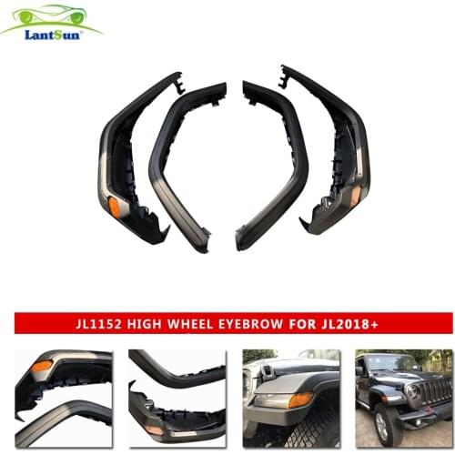 JL1152 High wheel eyebrow For Jeep wrangler JL 2018+ ABS new design with led light fender flares