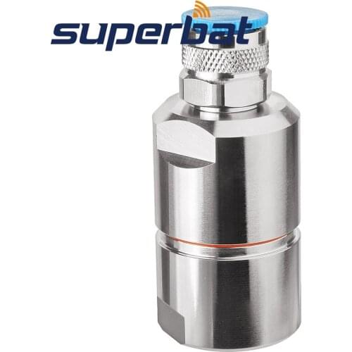 Superbat N Male Twist Plug RF Coaxial Connector for Corrugated Copper 7/8" Cable