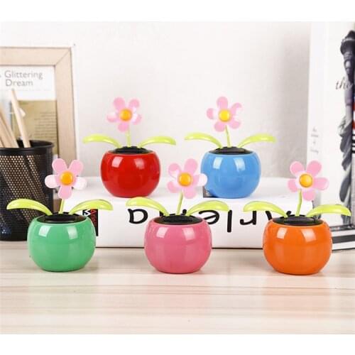 1Pcs Creative Funny Solar Powered Dancing Flower Swinging Toys Vibrant Fashion Automobile Dashboard Family Balcony Decoration