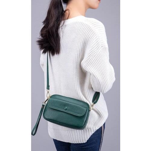 Cow Leather Phone Little Clutch Bag for Women Crossbody Genuine Leather Mini Bag Ladies Summer Single Shoulder High Quality