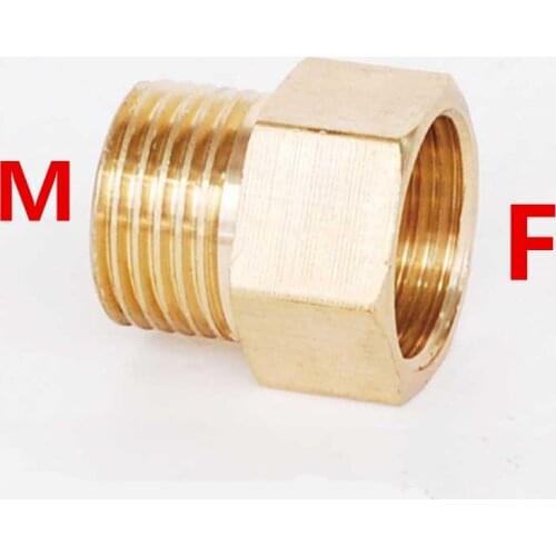 Copper M/F 1/8",1/4",3/8",1/2" Male to Female Threaded Brass Coupler Adapter Brass Pipe Fitting