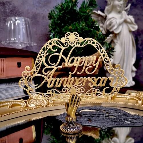 Panalisacraft Happy Anniversary Metal Cutting Dies Stencils DIY Scrapbooking/photo album Decorative Embossing DIY Paper Cards