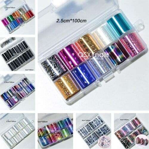 WHOLESALE 20 Sets Transfer Foil Nail Art Star Design Sticker Decal Holographic Shell Lace Flower Starry Sky Pattern Sticker