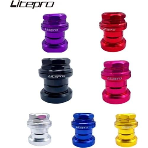 Litepro Folding Bicycle Bearing Headset Ultralight Aluminum Alloy Front Fork 34mm Built-in Straight Tube Head Set For Brompton