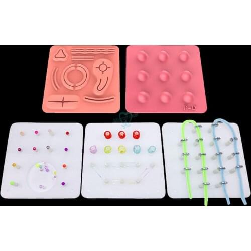 Mixed Laparoscopic surgery suture dental training module peel traction clip perforation Training module pad