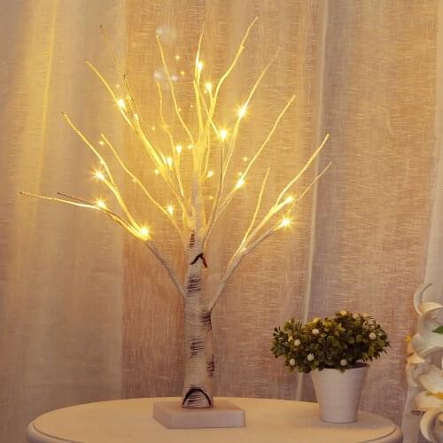 Led Table Lamp Remote Control Feather Usb Power Diy Creative Warm Night Lights Tree Feather Lampshade Wedding Home Bedroom Decor