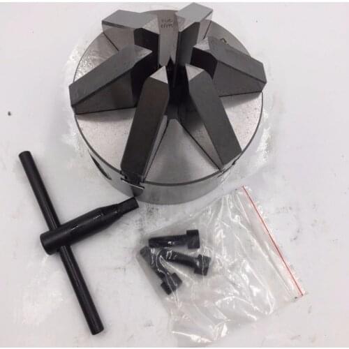100mm 6Jaw Lathe Chuck Self-Centering 4" Six Jaws Chuck Sloped Jaws K13-100 for CNC Milling Cutting Machine