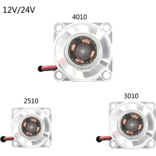 2510 3010 4010 Cooling Fan LED Fan 12V 24V Silent Luminous Hydraulic Bearing Fan Quiet Cooler heatsink 3D Printer Parts