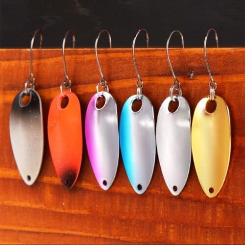 1PCS 2.5g Sequins Lure Metal Spinner Spoon Trout Fishing Hard Noise Paillette Artificial Bait Small Hard Carp Lures Fishing Tool