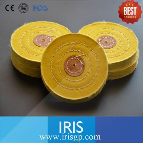 10pcs/lot Free Shipping 4"/5"/6" Yellow Buffing Cotton Wheel for Polishing Gemstone & Jewelry Yellow cotton wheel
