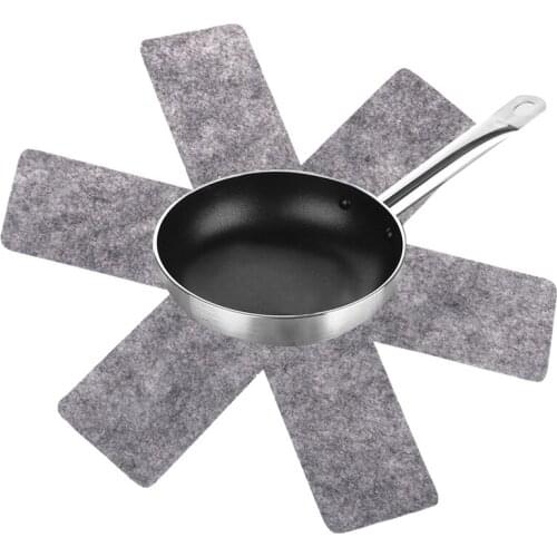 3Pcs/lot Pot & Pan Protectors Gray Print Premium Divider Pads to Prevent Scratching Separate & Protect Surfaces Kitchen Tools