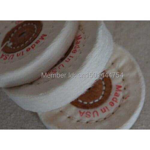 New 3pc/lot 3 Inches Cotton Polishing Pad Polishing Fiber wheels Buffing wheels for Drawbench