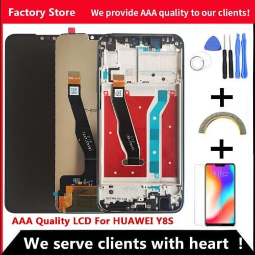 6.5" AAA Quality LCD For HUAWEI Y8s Lcd With Frame Display Screen For HUAWEI Y8s LCD Display Screen JKM-LX1 LX2 LX3 10-Touch