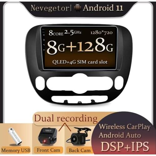Android 11.0 Car Multimedia Video Player 9" For Kia Soul 2 2014-2019 Radio Stereo BT GPS Wifi DSP Navigation