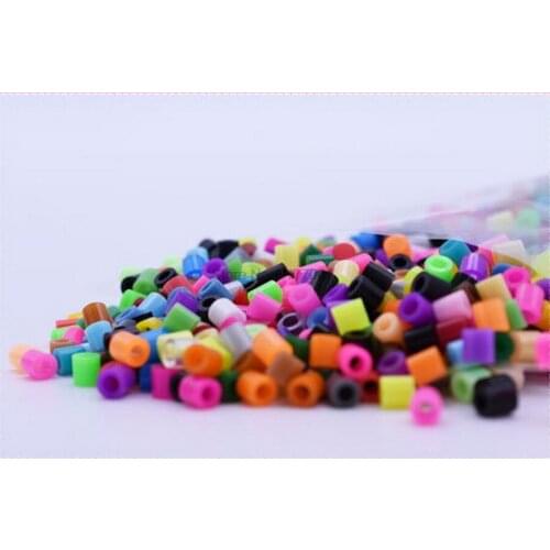 DHL 20set 4800pcs/set 5mm 24/48 Colors Perler Beads Puzzle Education Toy Fuse Bead Jigsaw Puzzle 3D For Children