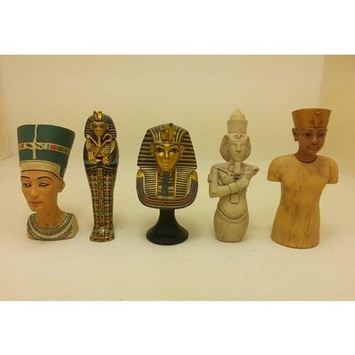 Ancient Egyptian Pharaoh Tutankhamun Egypt Cleopatra Princess bust model doll Nefertiti Action Figure Home decorations