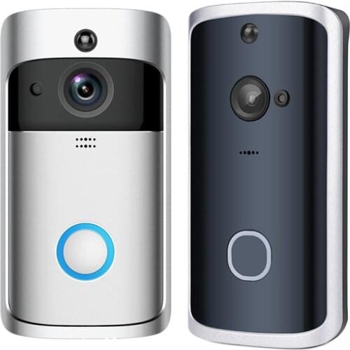 Video Doorbell Security Protection 720P HD Camera Doorbell Wifi Doorbell Set, Suitable For Family Villas-UK Plug