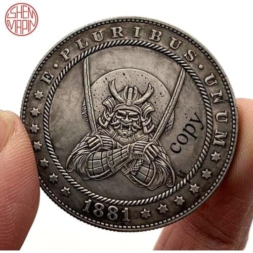 Hobo Nickel 1881 Copy Coin Morgan Dollar Copper Coins Collectibles Eagle Challenge Coin