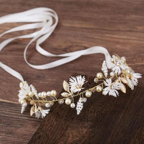 Wear-resistant Hard to Fade Aesthetic Flower Wreath Headband for Girls
