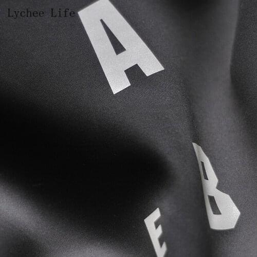 Lychee Life Reflective Letter A-Z Heat-transfer Vinyl Film For DIY Iron On Fabric Clothing Sewing Crafts