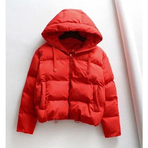 MESTTRAF Women 2021 Fashion Oversized Warm Parkas Coat Vintage Long Sleeve Hooded Pockets Drawstring Female Outerwear Streetwear