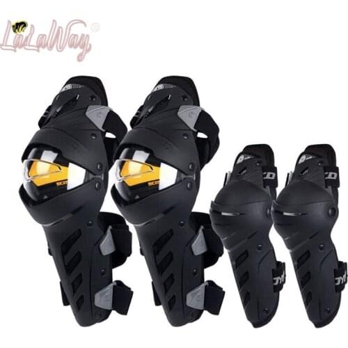 Motorcycle Knee & Elbow Guards for men 4 PCS Off-Road PC Shell Protection CE Certificated Locomotive Shock-proof Protective Gear