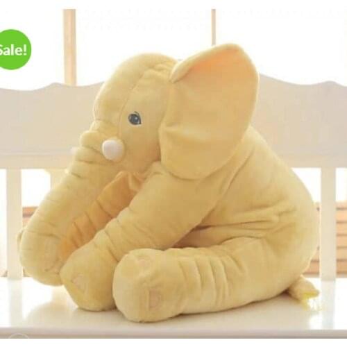 JOYLIVE Elephant Stuffed Pillow Plush Toy Comfortable Baby Pillow For Baby Soft Sleeping Back Cushion Huggable Elephant Pillow