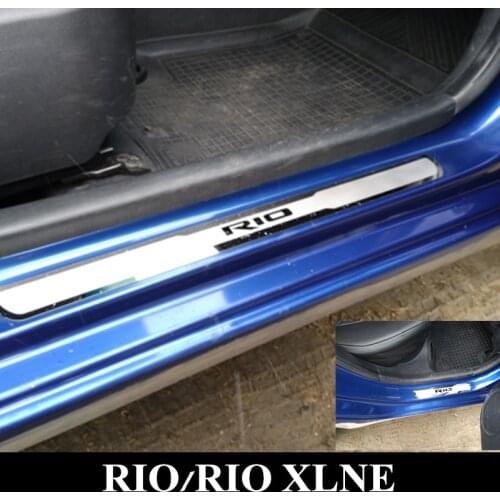 RIO Stainless Steel Door Sill Scuff Plate Fit for KIA RIO 2010-2020 Rio X Line RIO3 RIO4