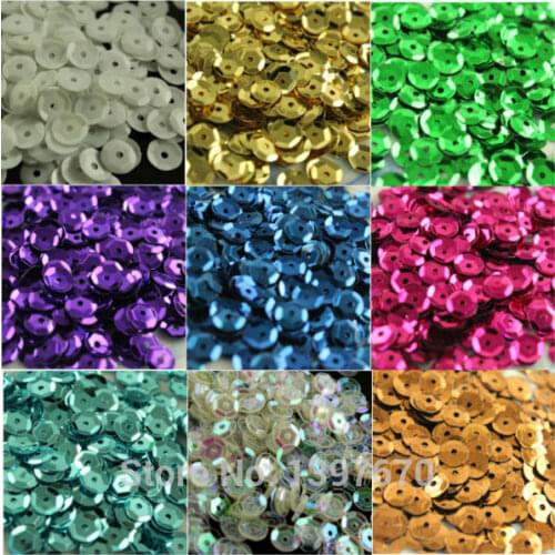 1200pcs 6mm NEW DIY Oval Round loose sequins Paillettes Sewing Cup Sequin Confetti DIY Clothing cap handbag Party art Garment