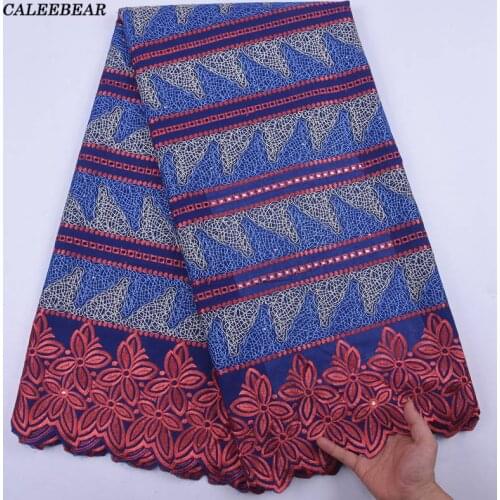 Latest 2020 High Quality African Lace Fabric Dry Cotton Lace Fabric Embroidery Swiss Voile Lace 5Yards Nigeria Lace Fabric S2017