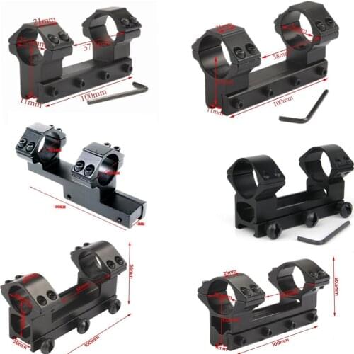 Hunting One-piece 30mm or 25.4 mm Double Scope Rings Higher Mount for Dovetail Ring 11mm / 20mmWeaver Rail Hunting Accessories