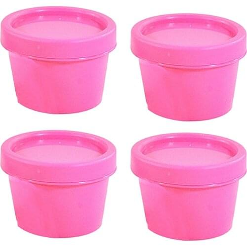 4pcs Empty Jar Pot 50g Rose Red Plastic Cosmetic Makeup Face Cream Container Ice Cream Pot with Inner Lid