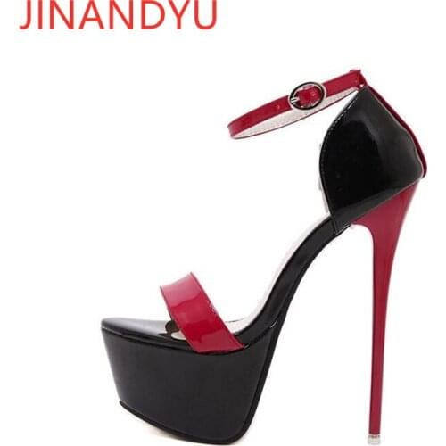 Platform Sandals Women Shoes High Heel Party Shoes Womens New Chunky Sandals Sexy Stiletto Heels 16cm Sandalias De Plata Forma