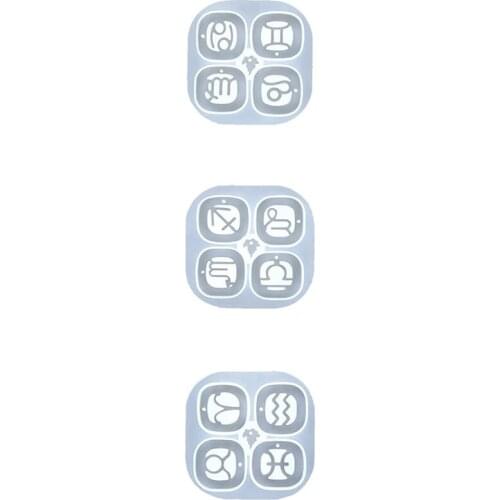 Silicone Resin Molds 12 Constellation Jewelry Casting Molds For Astrology Horoscope DIY Making Pendant