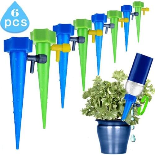 6 PCS Automatic Drip Irrigation Watering System Dripper Nail Kit Garden Household Plants and Flowers Automatic Watering Tool