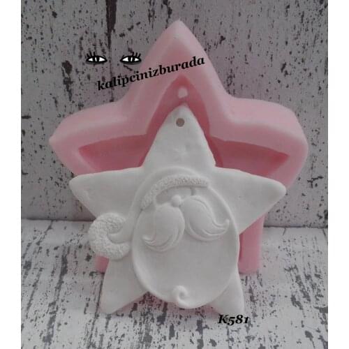 Yıldız Noel baba silikon kalıp