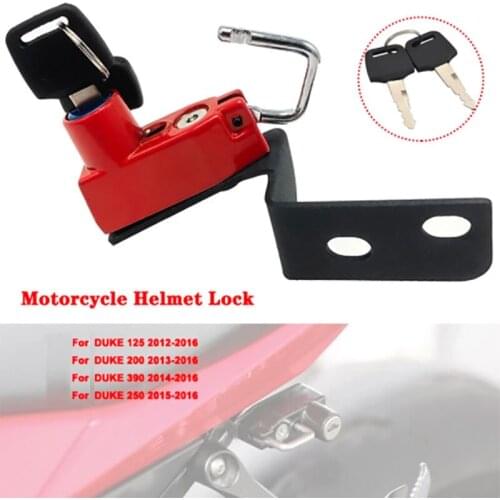 Motorcycle Helmet Lock Mount Hook Side Anti-theft Security Alloy with 2 Keys For KTM DUKE 125 200 390 250 2013 2014 2015 2016