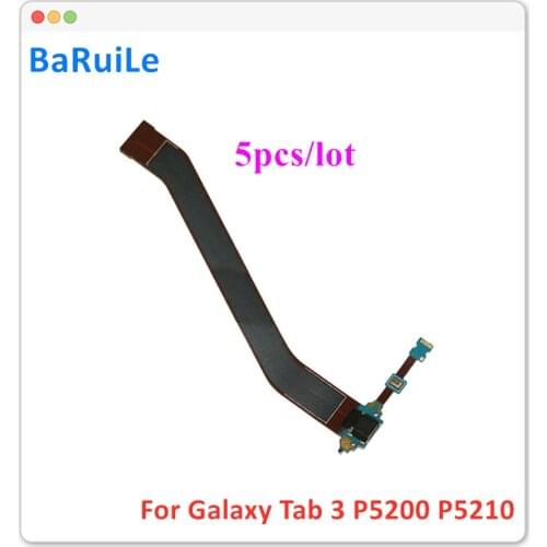 BaRuiLe 5pcs For Samsung Galaxy Tab 3 P5210 P5200 Charger Charging Flex Cable USB Dock Connector Port + Microphone Cables