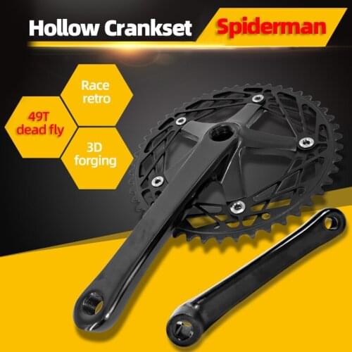 49T Folding Bicycle Chainrings Aluminum alloy crankset Road Bike Chain Wheel CNC Hollowe Spider Single Speed Chainring Crank