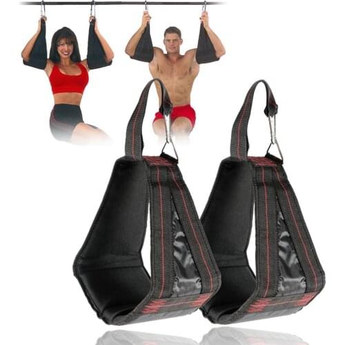 1 Pair AB Sling Suspension Hanging Straps Belts Abdominal Muscles Training Reverse Pull Sit Ups Chin-up Bar Muscles Carver